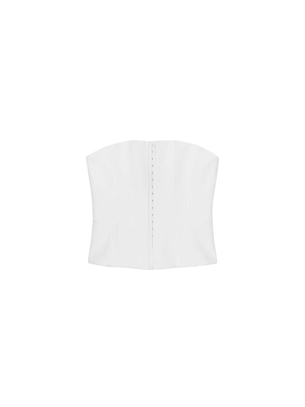 Zara White Strapless Corset Bustier